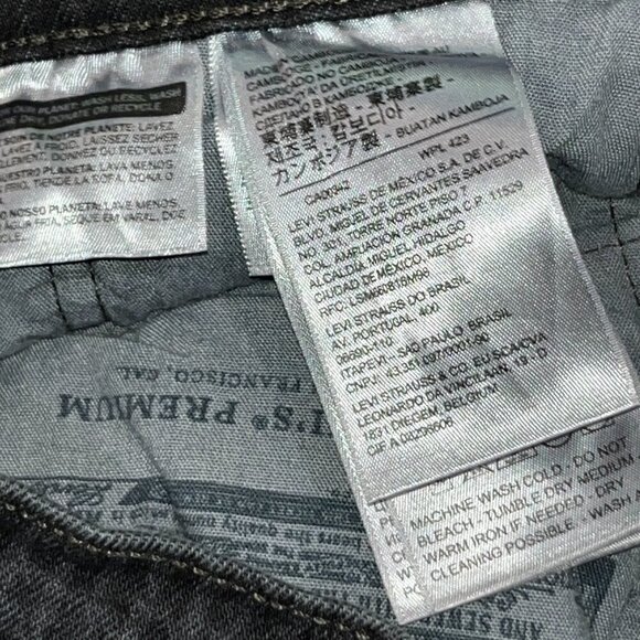 LEVI'S BIG E 501S - Skinny - Black & Gray Pin Stripe Denim Jeans - W28 L28 - Picture 11 of 12